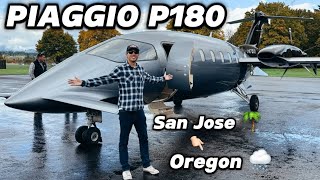 Rainy Arrival into Oregon in the Piaggio P180 [upl. by Gotthelf861]