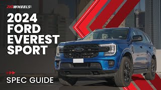 2024 Ford Everest Sport Spec Guide  ZigwheelsPh [upl. by Ertnom254]