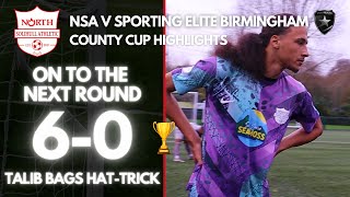 Ep10  County Cup  NSA v Sporting Elite Birmingham  Talib Hattrick sundayleague [upl. by Atiruam]