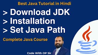 1 Download Java JDK and Setup Path Configuration in Hindi [upl. by Aley]