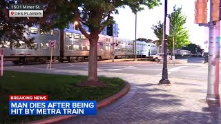 Man dead after being hit by Metra train near north suburban station [upl. by Kcered]