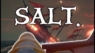 Sinking SALTY skelly curse Burning Blade Runners in Sea of Thieves [upl. by Fergus]