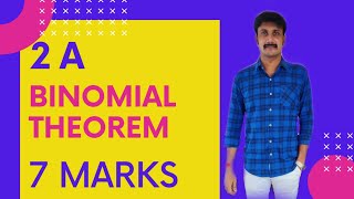 BINOMIAL THEOREM 7 MARKS PART  3  IMPORTANT [upl. by Aztiram]