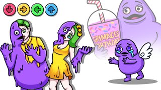 SAD ORIGIN STORY of GRIMACE SHAKE😢 Grimace Shake meme Animation [upl. by Nibor185]