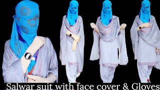 Salwar suit with face cover amp Gloveshow kajalvijaynath2 facecover suit viral shorts [upl. by Odnamra]