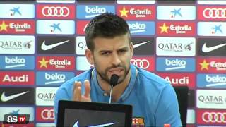 Piqué En la rivalidad con el Madrid soy así y no cambiaré [upl. by Lrak596]