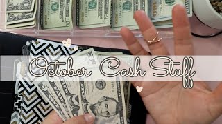 CASH STUFFING OCTOBER PAYCHECKS [upl. by Hawger]