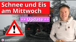 Extremer Eisregen und kräftige Schneefälle am Mittwoch  Das Update [upl. by Aylmar697]