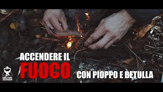 Come ACCENDERE UN FUOCO con lacciarino consigli utili con cortecce di pioppo e betulla [upl. by Atiugram572]