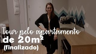 Tour pela obra do apartamento studio de 20m2 [upl. by Aryan]