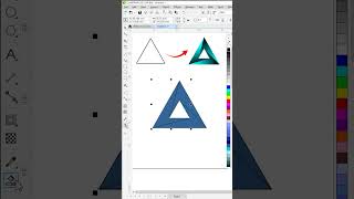 Triangle Shape Logo Design  Basic Design  Graphic Designshorts logo coreldraw [upl. by Aliuqet690]