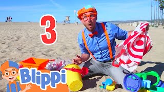 Blippi Visits The Beach and Learns Numbers  Educational Videos For Kids [upl. by Nerita473]