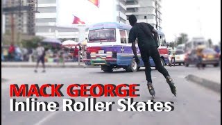 Viatu vya matairi na Mack George  Tanzania Inline skates  Rollerblade [upl. by Arbua]