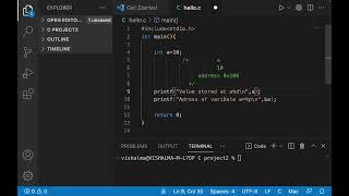 How to use pquot format specifier in C [upl. by Odnomar865]