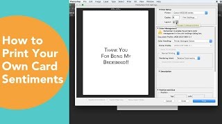 How to Print Your own card Sentiments [upl. by Aztirak441]