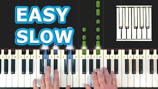 Amélie  piano tutorial easy  Comptine dun Autre Été  SLOW  Yann Tiersen [upl. by Atela]