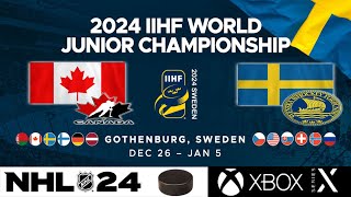 WJC 2024  22  Group A  Canada vs Sweden [upl. by Ruosnam]