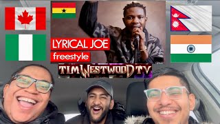 FOREIGNERS REACT TO LYRICAL JOE  TIM WESTWOOD FREESTYLE  VERY FUNNY VIDEO  MUST WATCH  GHANA [upl. by Adrea]