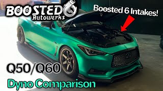 Boosted 6 intakes on Q60 Red Sport  B6 vs Stock comparison [upl. by Llewop]