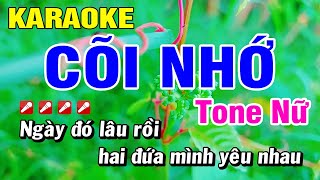 Karaoke Cõi Nhớ Tone Nữ Nhạc Sống  Hoài Phong Organ [upl. by Oicul]