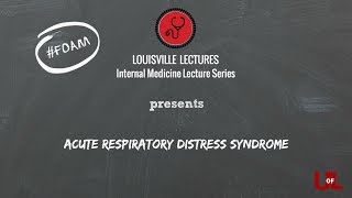 Acute Respiratory Distress Syndrome with Dr Cavallazzi [upl. by Sibie747]