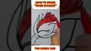 How To Draw quot ROSE FLOWER🌹quot shorts draw rose flower [upl. by Uchish]