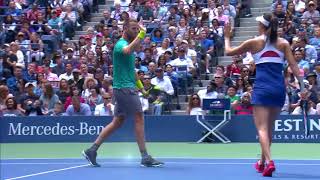 WATCH Highlights Hingis  Murray def Venus  Chan to win 2017 US Open Mixed Doubles Championship [upl. by Norbie]