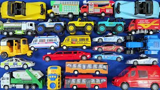 Amazing Collection of Vintage Car Truck Off Road Vehicle and Public BUS Enjoy the Toy Car Video [upl. by Ahsotan]