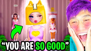 LANKYBOX Playing ROBLOX DRESS TO IMPRESS NOOB vs PRO vs HACKER [upl. by Gerk]