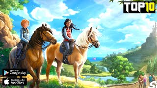 Top 10 HORSE Games Android  Offline Horse Riding Games For Android [upl. by Ehttam]