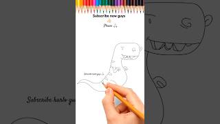 Easily draw dinosaur 🦖 👍🏻 shorts dinasouronelike subscribe easydraw [upl. by Anya]