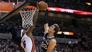 LeBron James INSANE block on Tiago Splitter in Game 2 [upl. by Schiffman]