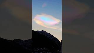 Extremely rare phenomenon in Norways sky the socalled motherofpearlnacreous clouds clouds [upl. by Carolyne]