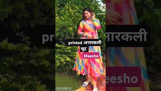 Flower print anarkali frocks From MEESHO shorts viral ytshorts ytviral ytshortsvideo [upl. by Akenat]