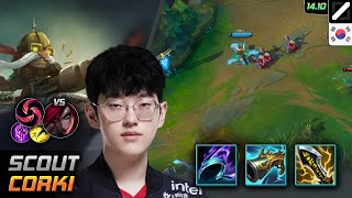 Scout Corki Mid Build Opportunity Hail of Blades  LOL KR Master Patch 1410 [upl. by Lashonda]