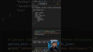 Master JSON in Python Convert amp Access Data shorts python json [upl. by Liggett]