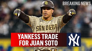 Yankees ACQUIRE 3time AllStar JUAN SOTO from Padres  CBS Sports [upl. by Nirel]