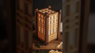 Traditional Japanese shoji lamp with Kumiko ⛩️ 🥷🪵👏made in georgia 🇬🇪 [upl. by Acul]