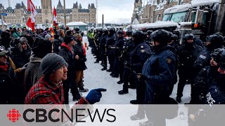 Ottawa marks oneyear anniversary of Freedom Convoy protests [upl. by Maurine]