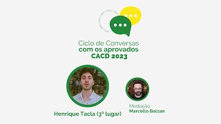 IDEG  Conversa com os Aprovados 2023  Henrique Tacla [upl. by Lewiss]