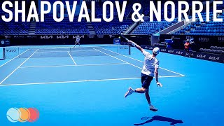 Denis Shapovalov amp Cameron Norrie Court Level  AO2022 4K 60FPS [upl. by Maise]