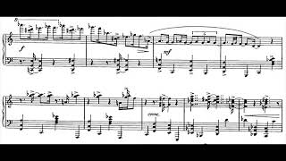 Conlon Nancarrow  Prelude and Blues for Piano 1935 ScoreVideo [upl. by Airogerg]