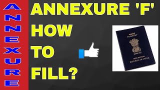 HOW TO FILL ANNEXURE F FOR PASSPORT ALL INFO WITH SAMPAL ON YOUR DEMAND HINDI [upl. by Arnon]