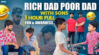 Rich dad vs poor dad full 1 hour fun🔥 friends rich happy reels love poor sad trending dad [upl. by Presber605]