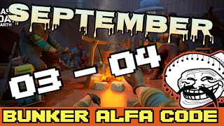 Bunker Alfa code Today SEPTEMBER 03  04 2023 LDOE [upl. by Ellek]