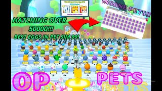 Using 140k Emerald Coin to Hatch 50000 Eggs in Pet Simulator99 UPDATE1 [upl. by Ycal]