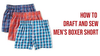 How To Cut And Sew Mens Boxers  Boxer Shorts With Front Flap [upl. by Va]