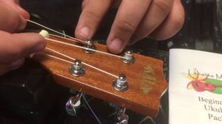 Ukulele string change [upl. by Navillus]