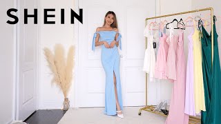 SHEIN DRESSES TRY ON HAUL  prom weddings date night ❤️ [upl. by Aivlys]