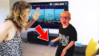 Kid SCREAMS mom then STEALS credit card to buy vbucks Fortnite [upl. by Dnalor608]